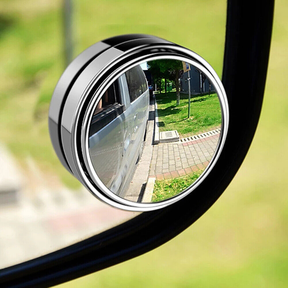 2pcs Round Car HD Wide Angle Auto Rear View Auxiliary Blind Spot Mirror