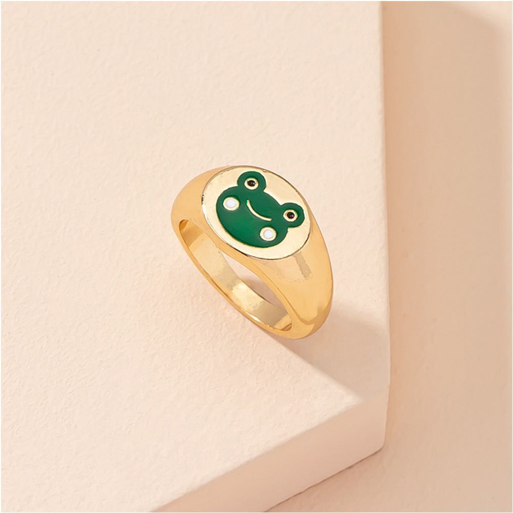 Fashion Cute Fairy Tale Simplicity Frog Cartoon Animals Tail Ring Joint Ring