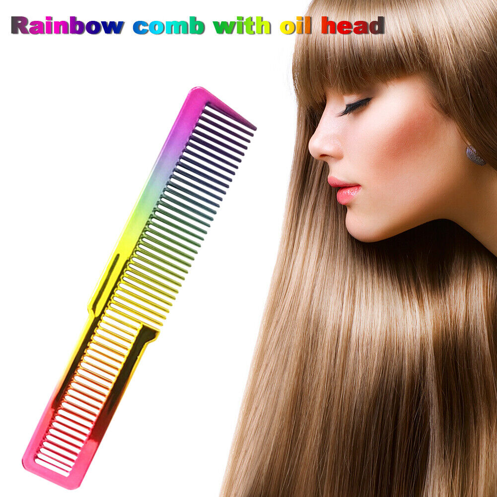 Haircut Hairdresser Comb Colorful Rainbow Comb Hairdressing Styling Tool