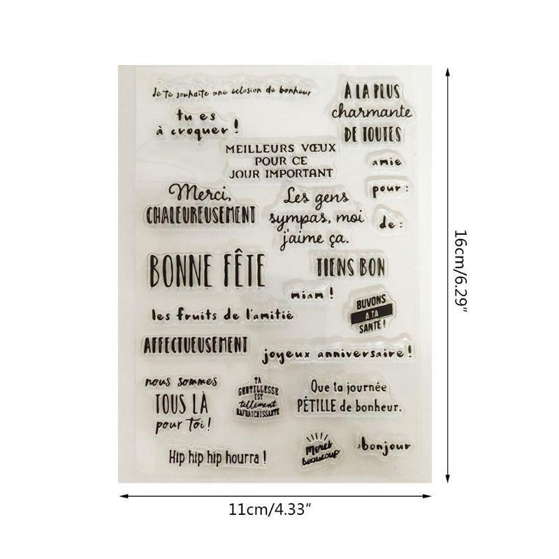 French Silicone Clear Stamp for Scrapbooking Paper Art Crafts Journal Supplies