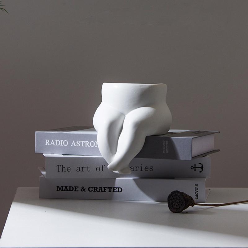 Human Body Ceramic Art Vase Nordic Home Decoration Sculpture White Vases