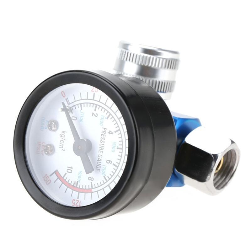 Paint Gun Pressure Regulator 1/4 Paint Spray Gun Pressure Gauge Spray Paint