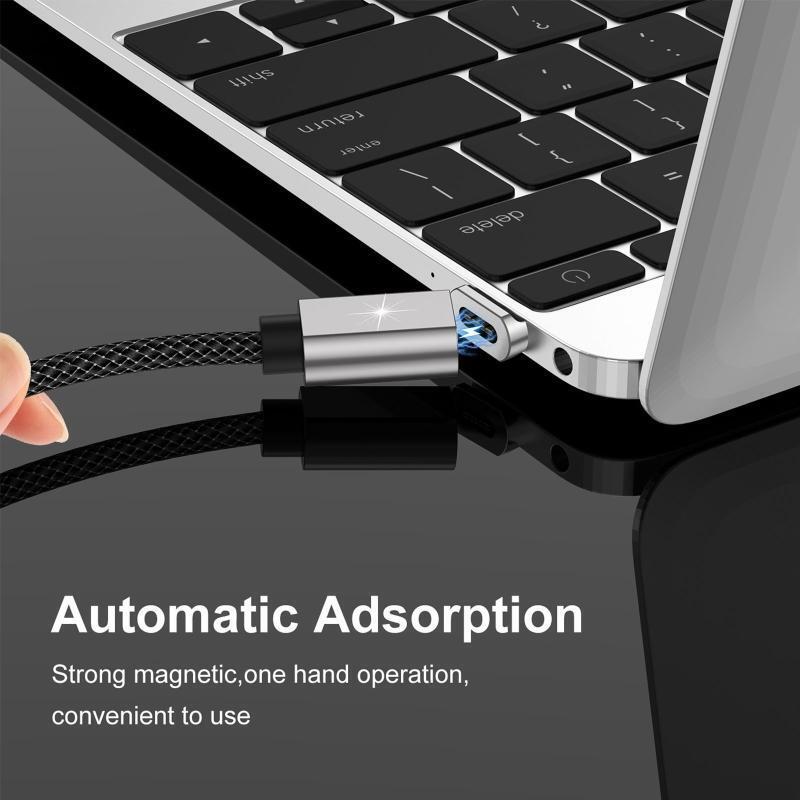 USB C Cable Magnetic USB Type C for Laptop 5A Fast Charging Type C Charger Wire