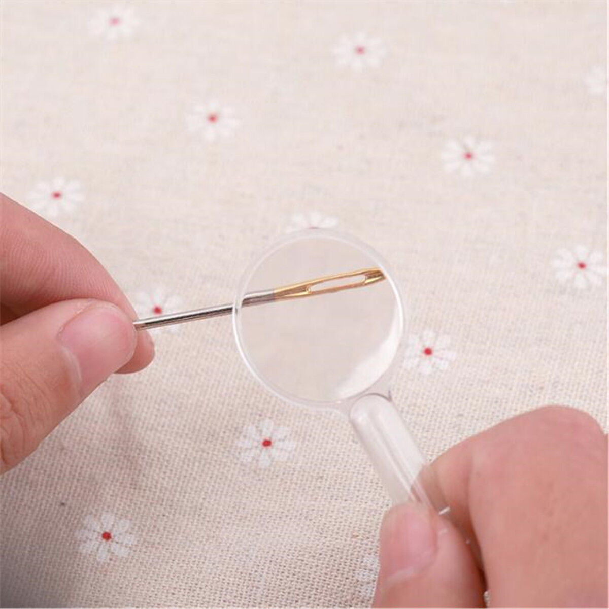 5pcs Transparent Plastic Magnifier Needle Threader Sewing Tools DIY Accessories