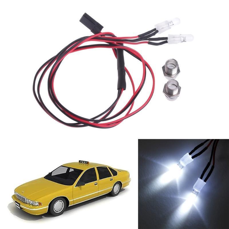 2-LED 5MM LED Light Set Super White Headlight For RC Car Truck Tank Crawler HSP