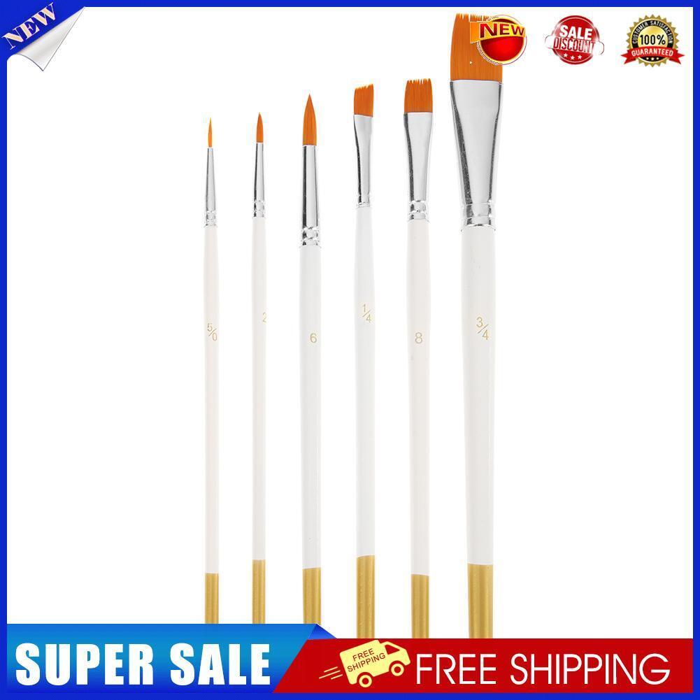 6pcs Oil Paint Drawing Brushes Kids DIY Watercolor Oil Acrylic Painting Pen