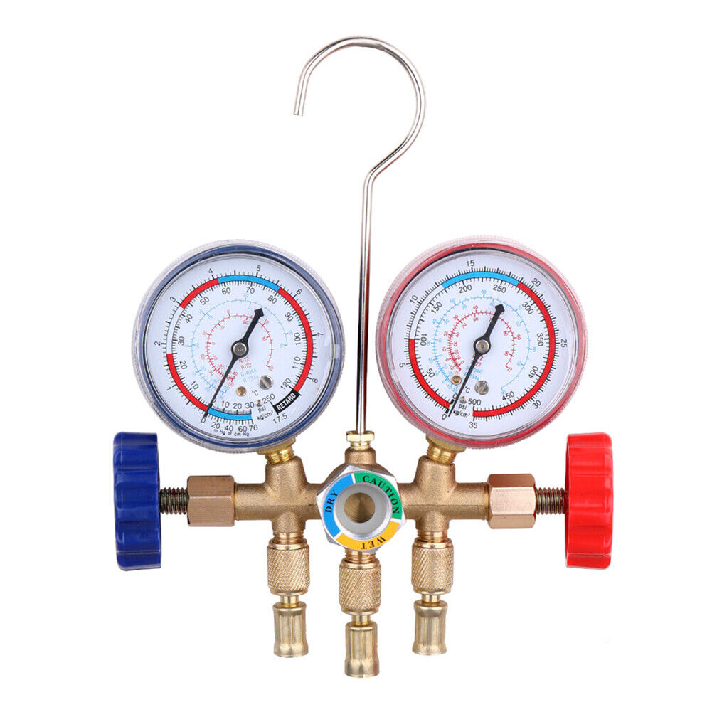 Refrigerant Manifold Gauge Set for R12 R22 R404A R134a Air Condition Tools