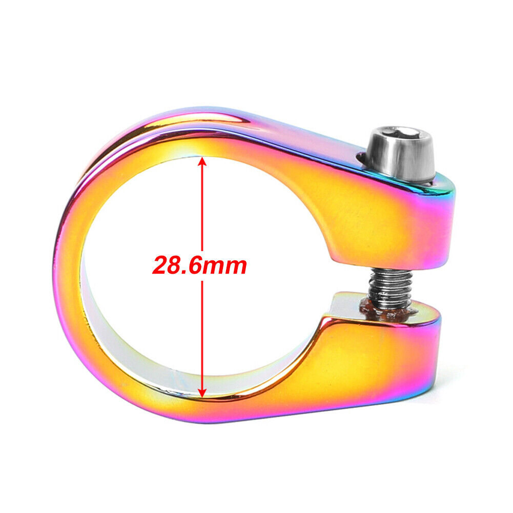 OUO MTB Bike Seat Clamp Ultralight Bicycle Colorful Seat Tube Clip (28.6mm)