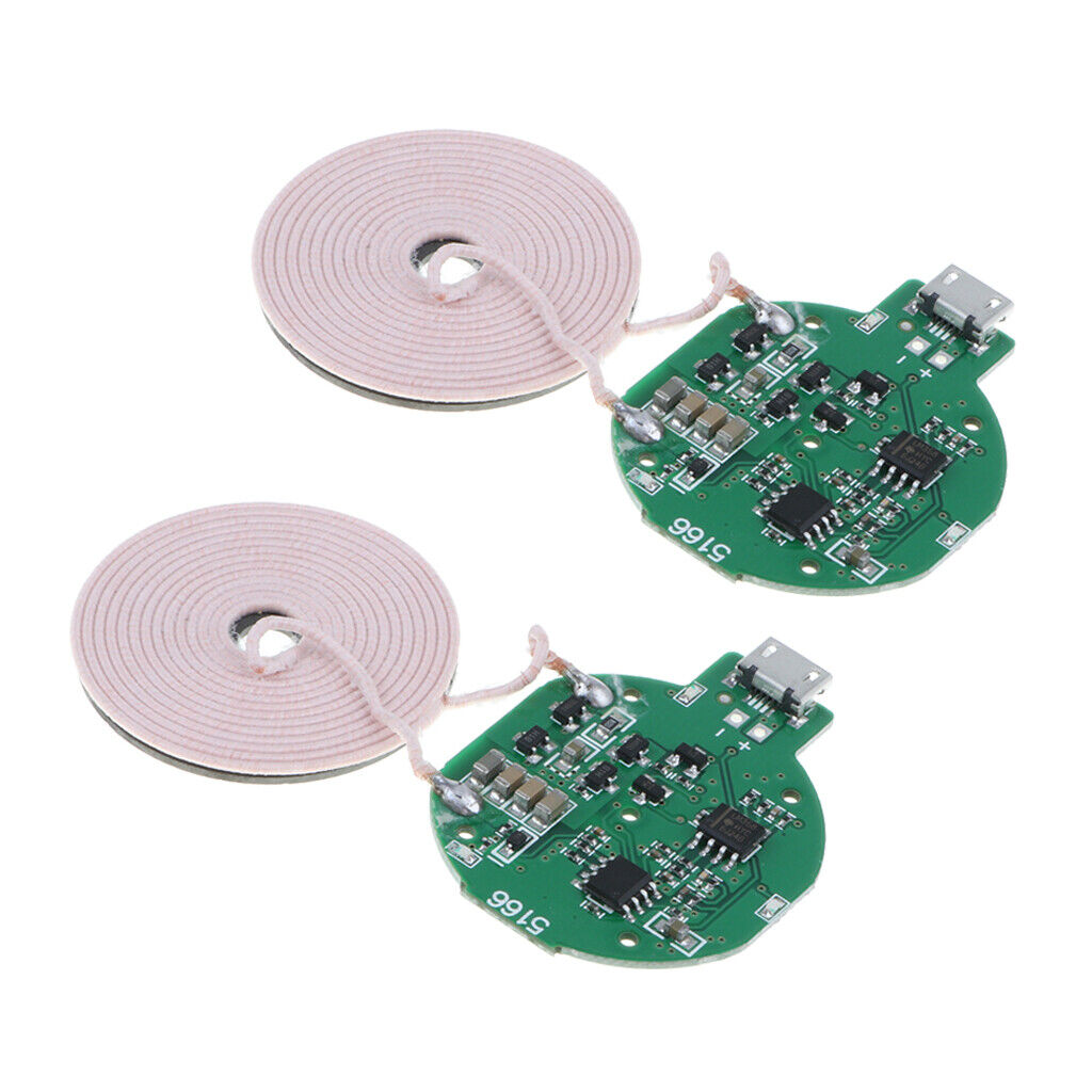 2x Qi Wireless Charger  Circuit Board w Coil  Qi-enabled Device