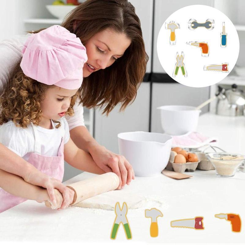 6 PCS Biscuit Mold Biscuit Cutters Cookie Cutters Stainless Steel Baking Gadgets