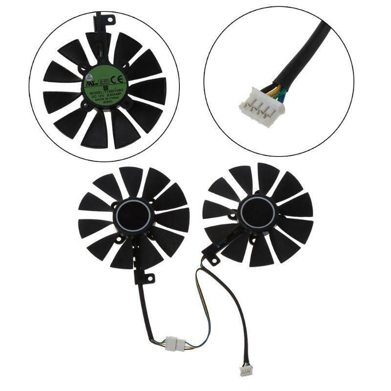 2Pcs 88MM T129215SU 0.50A Graphics Video Card Cooling Fans for GTX1060 1070 Ti