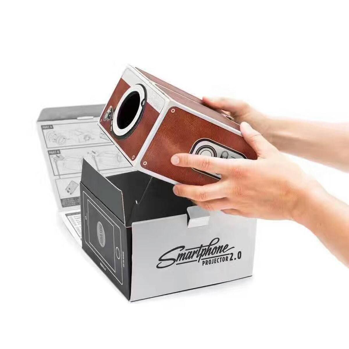 Smart Phone Projector DIY Cardboard Theater Home Cinema Gift for Friends Family