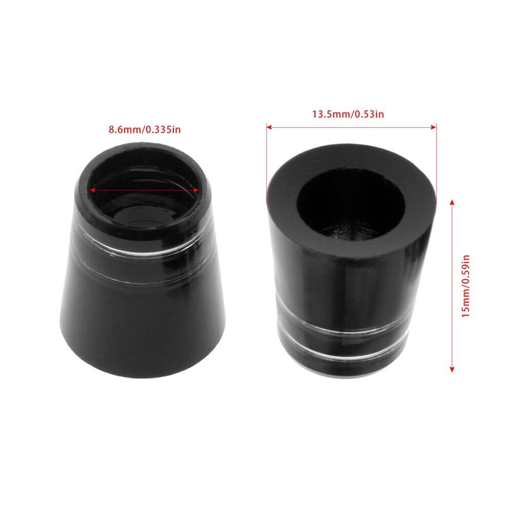 Lot of 10Pcs Black Plastic 15mm Golf Ferrule Replacement for .335 Tip Iron Shaft