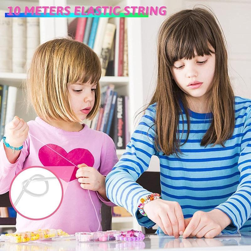 5000 Pcs Soft Clay Beads Flat Round Polymer Clay Beads DIY Jewelry Marking Kit
