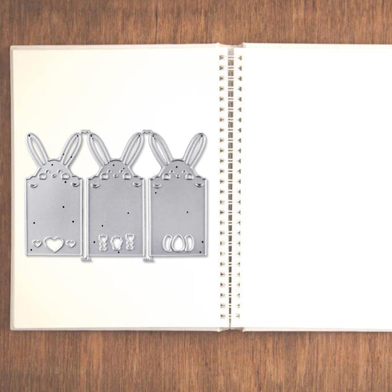 Three Rabbits Embossing Stencil DIY Printing Steel Mould for Scrapbook Album