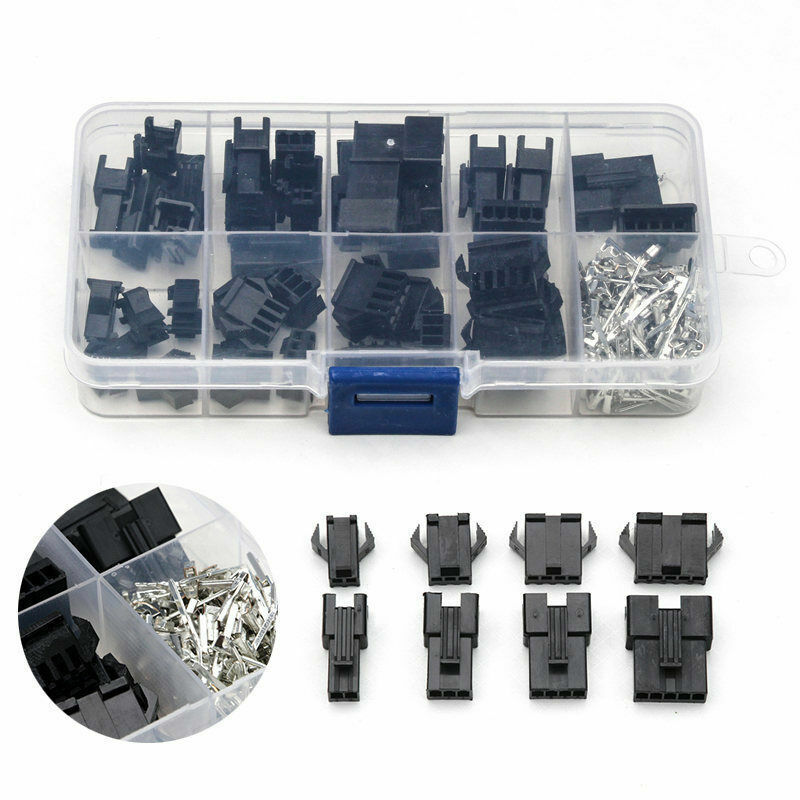 200pcs 2/3/4/5Pin 2.54mm Male/Female Pin Header Housing Wire Connector