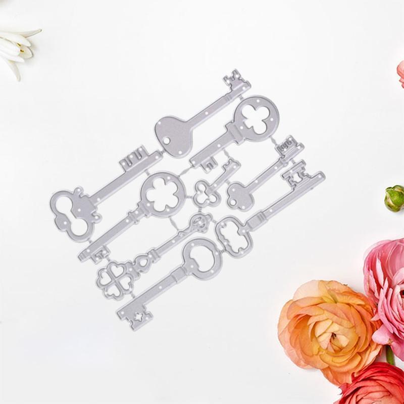 Keys Metal Cutting Dies Stencil Scrapbooking DIY Album Stamp Paper Card