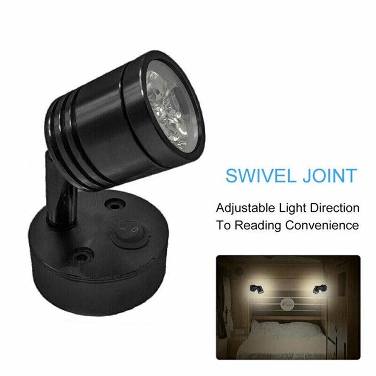 Indoor Aluminum Boat Motorhome Lights LED Lamps LED Spot Reading Light