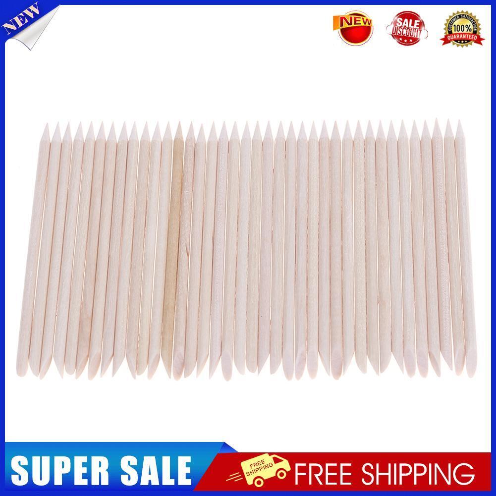 100pcs/Bag Nail Art Cuticle Pusher Remover Wood Clean Nail Manicure Sticks