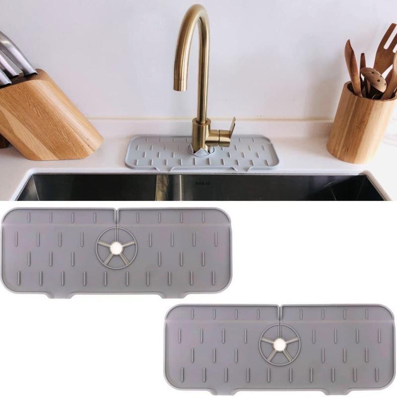 Faucet Absorbent Mat Silicone Faucet Absorbent Mat Countertop Dish Drying Mat