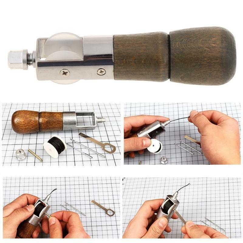 Sewing Awl Kit Portable Stitching Awl Hand Stitcher Repair Tool Kit Leather