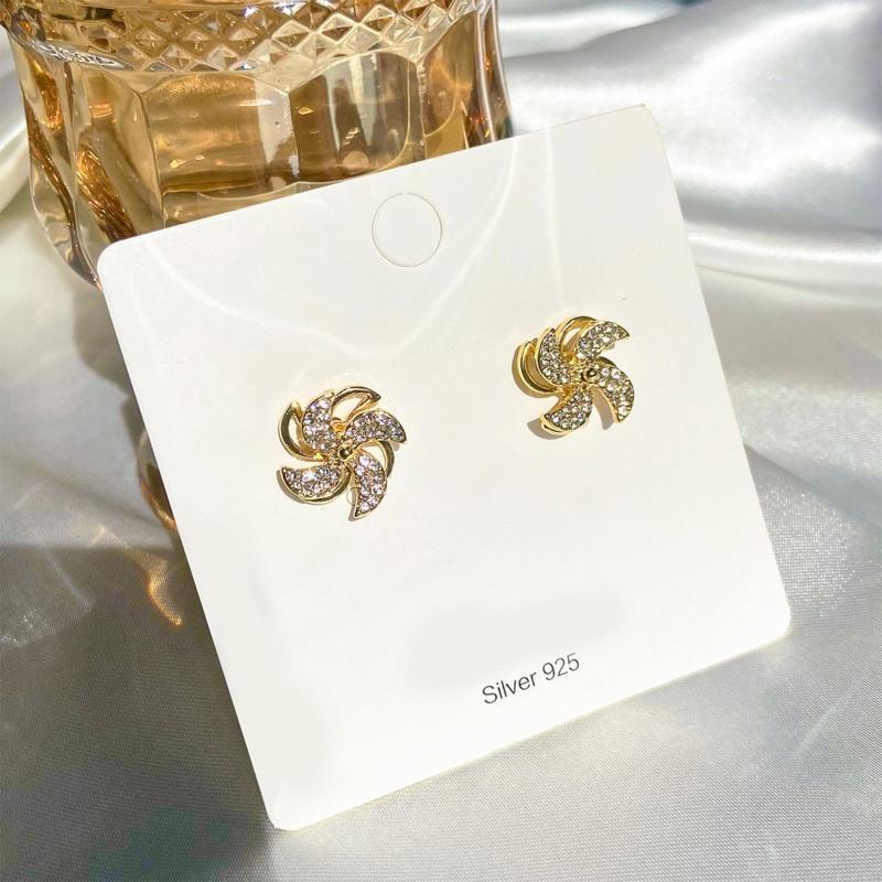 Fashion Windmill Earring Classic Rhinestone Earring Jewelry Xmas Party Decor