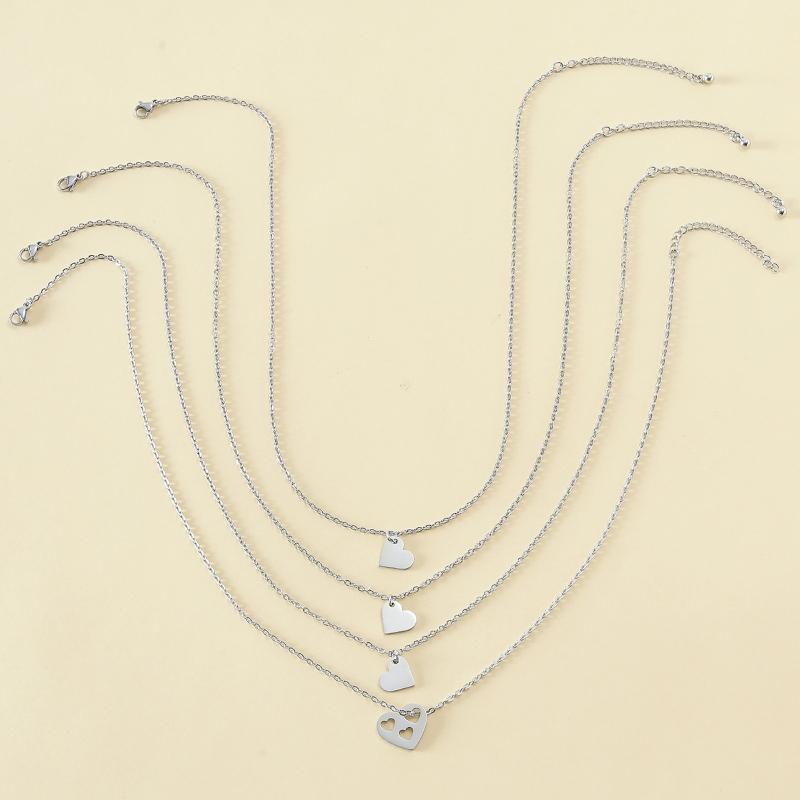 4Pcs/set Heart Bracelets Mothers Day Valentine Jewelry Gifts Unique Matching