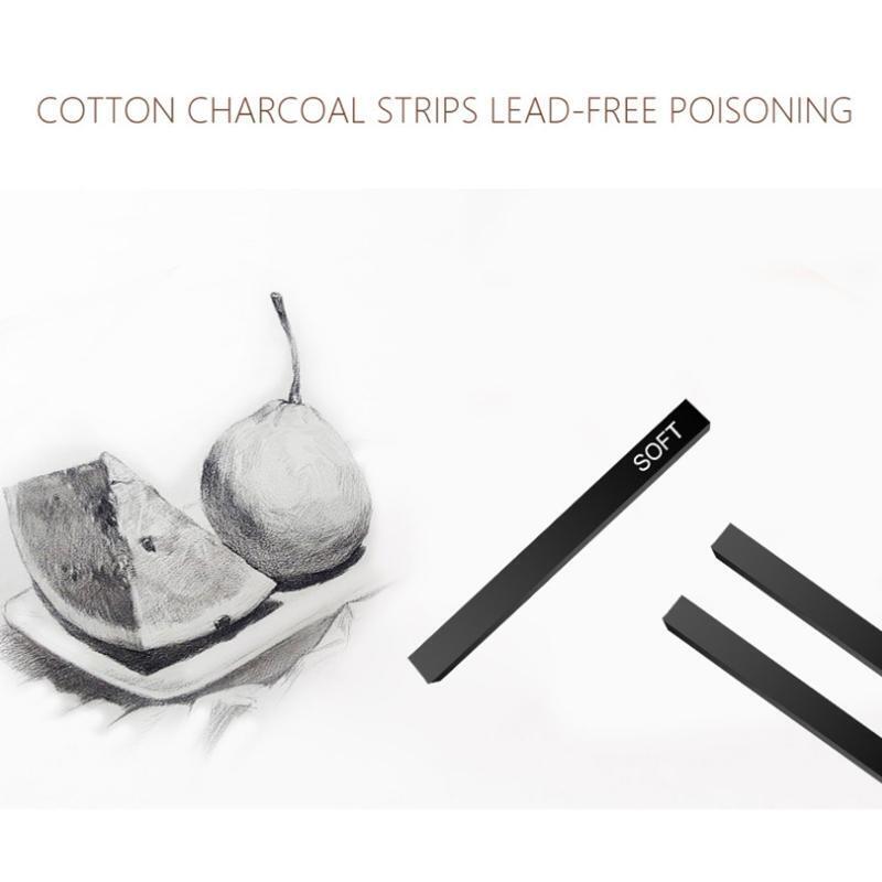 Soft Medium Hard Sketch Charcoal Sticks for DIY Art Project Students Teachers 6X