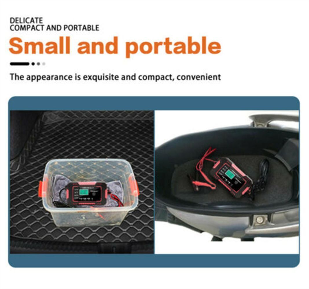 AGM/GEL Fast Charging Automatic Jump Starter Pulse Repair Car Battery Charger