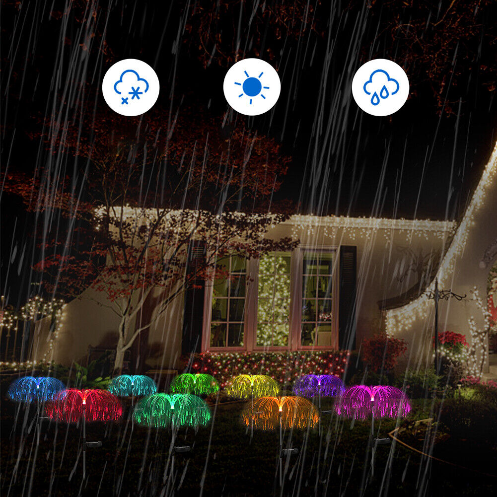Solar Jellyfish Lights RGB Color Changing Waterproof Outdoor Ground Lamp