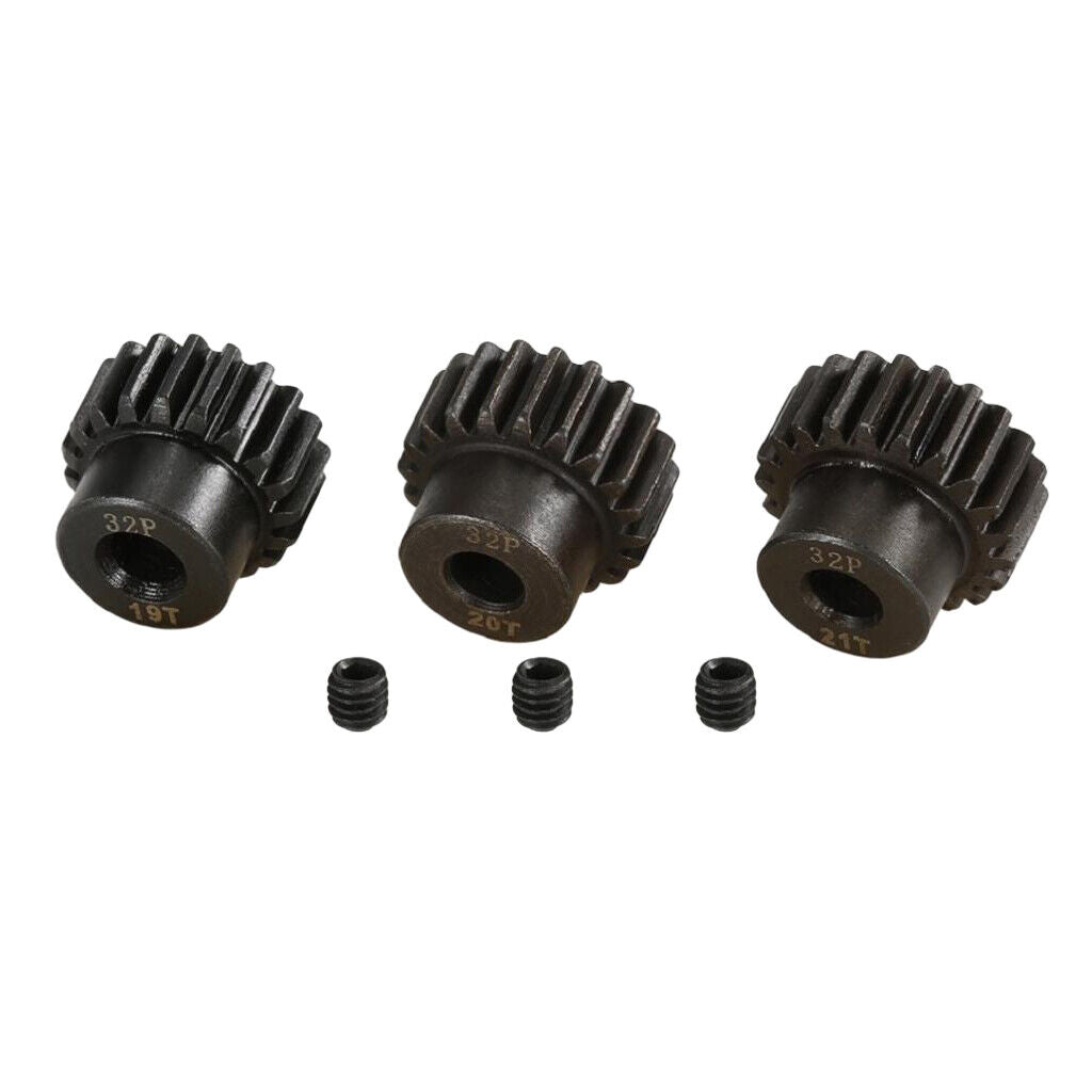 32DP 5mm 19T-21T Pinion 32DP Motor Gears Set fit For 1/8 RC Car DIY Accessories