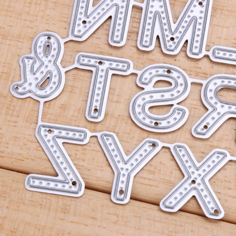 26pcs Carbon Steel Letters Cutting Dies Stencils For DIY Scrapbooking Photo