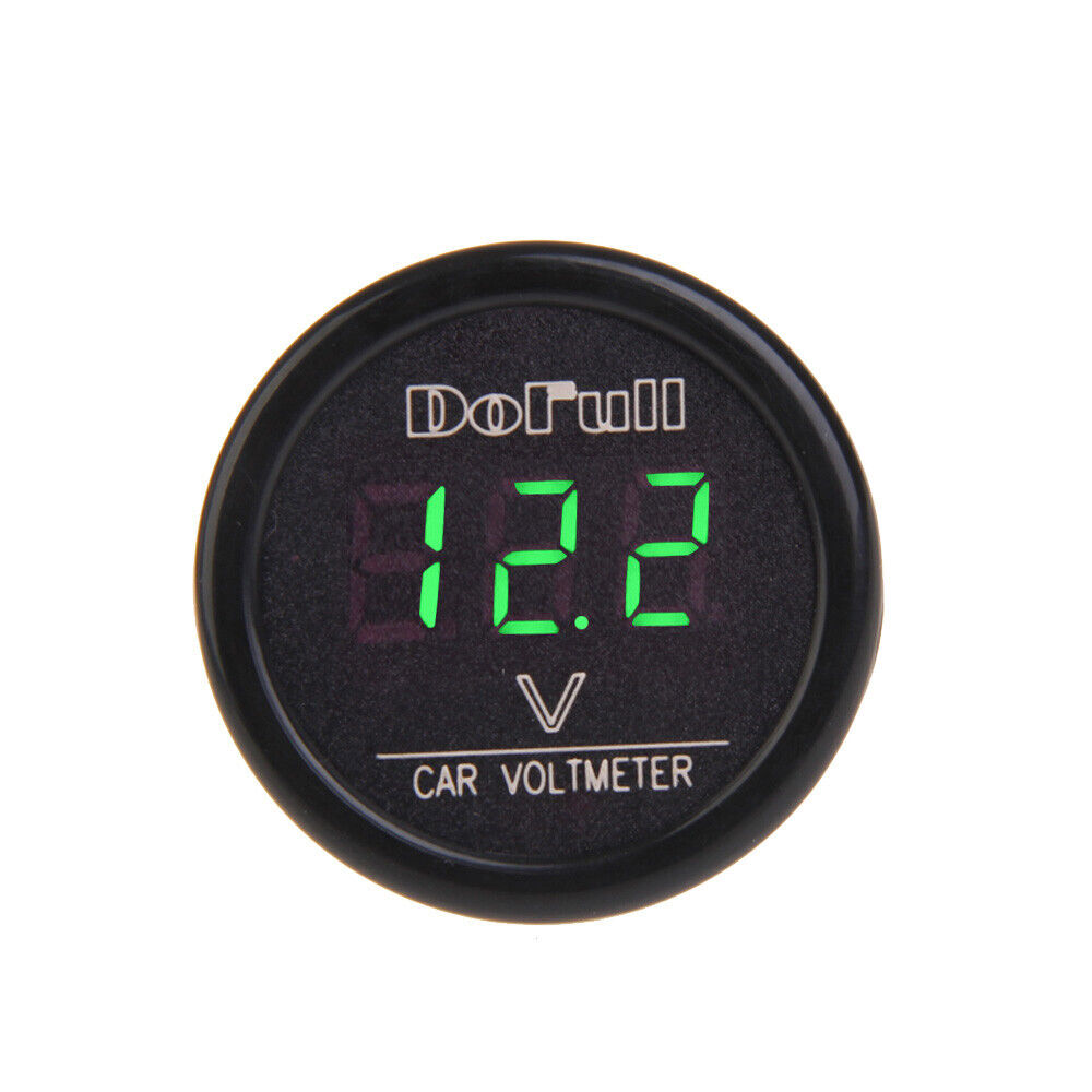 DF-01-V Car Voltmeter Cigarette Lighter Charger Green Digital Display