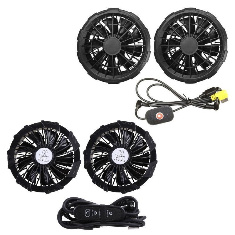 Men Outdoor Summer Coat USB Electric Fan Cooling Jacket Men Air Conditioning Fan