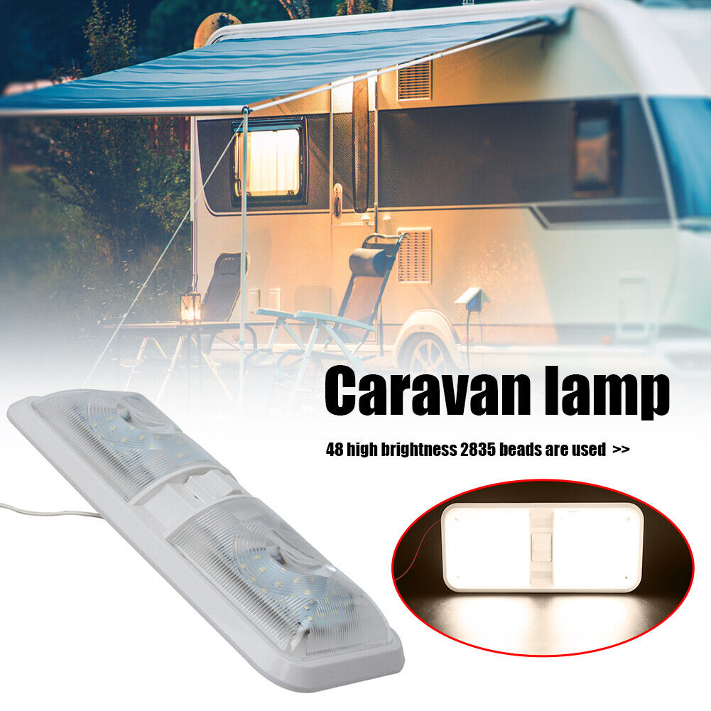 12V Dome Light Ceiling Lamp with Switch for RV Marine Boat Yacht Camper