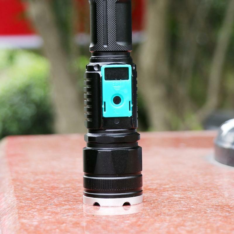 USB Zoom LED Torch No Battery 5 Modes for Camping Outdoor Hiking Travel