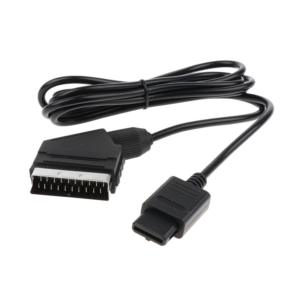 1.8m PVC RGB Scart Video AV Cable for N64 NGC  SNES