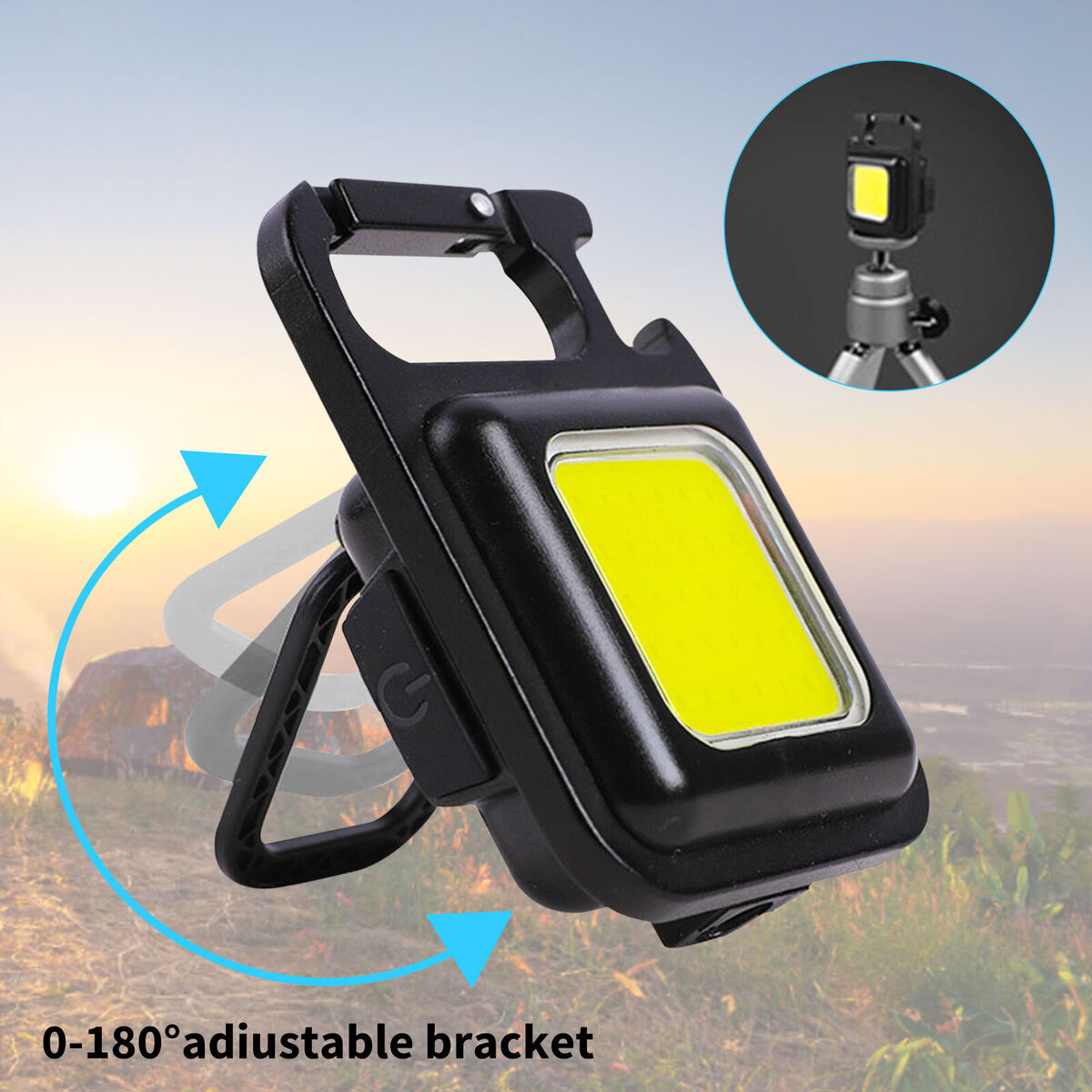 Mini Waterproof Rechargeable LED Light USB Flashlight-Lamp Torch Pocket Keychain