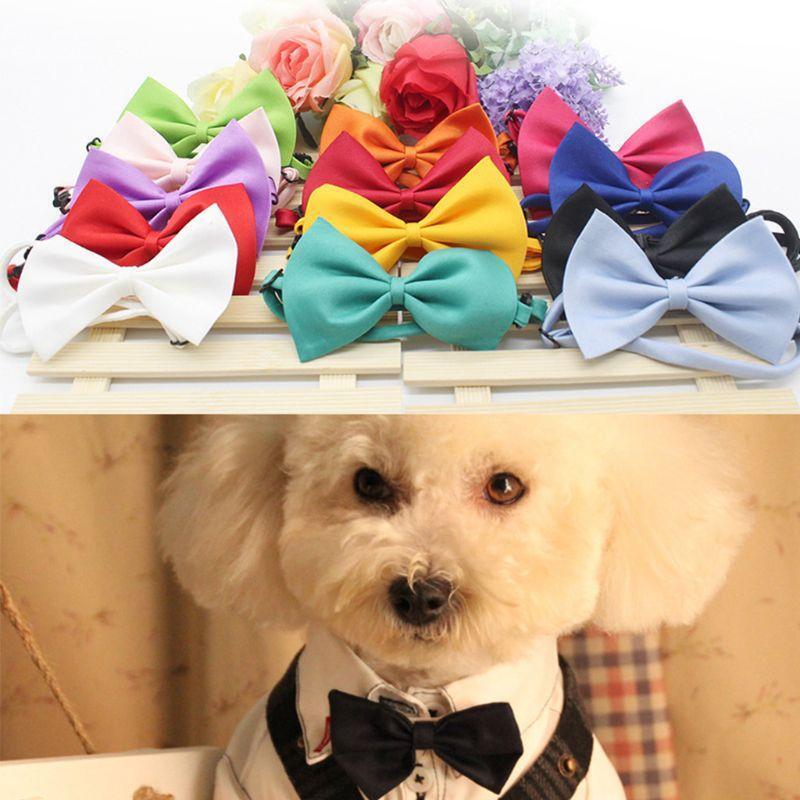 30PCS Soft Dog Bow Ties Cute Adjustable Puppy Cat Bowties Collar Pet Party Decor