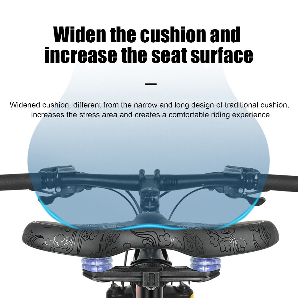 WSET BIKING Widened MTB Bike Saddles Hollow Breathable Bicycle Seat Cushion