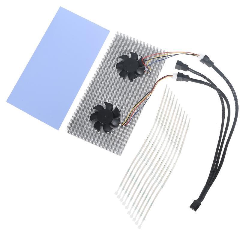 Dual Fans Graphics Card Backplane Radiator Aodized CNC Heatsink for RTX3060 3080