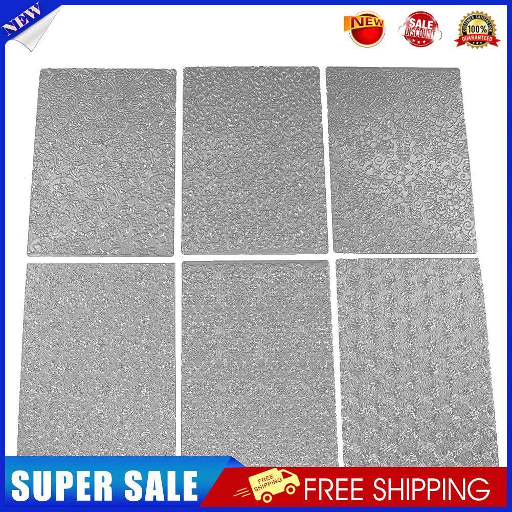 6pcs Floral Texture Sheet Set Sugar Craft Decoration Texture Mat Cake Mold