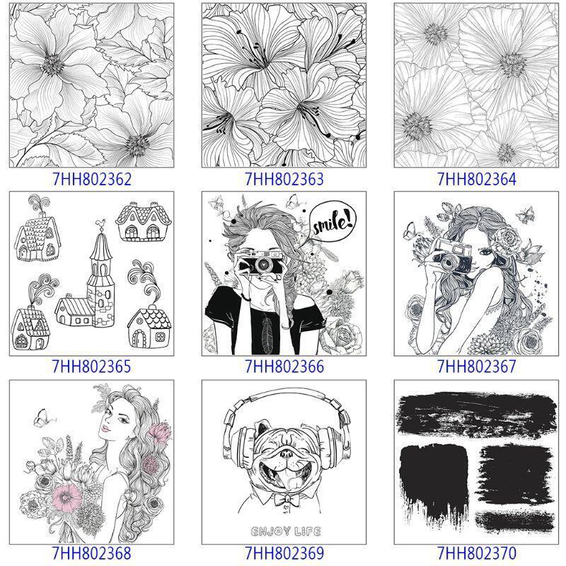 Flower Frame Clear Silicone Stamp Kids Decorative Transparent Stamp Rubber Seal