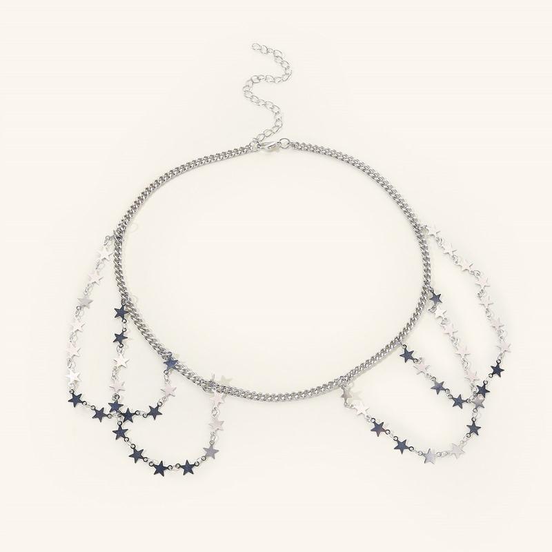 Women Punk Dangle Double Layer Tassel Chain Ladies Goth Rock Halloween Leg Chain