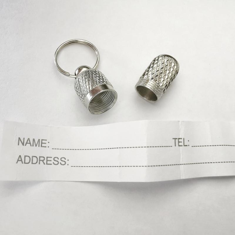 Dog Tag Key Chain Pet Tag for Dog Pet DIY Craft Supplies Capsule Collar Pendant