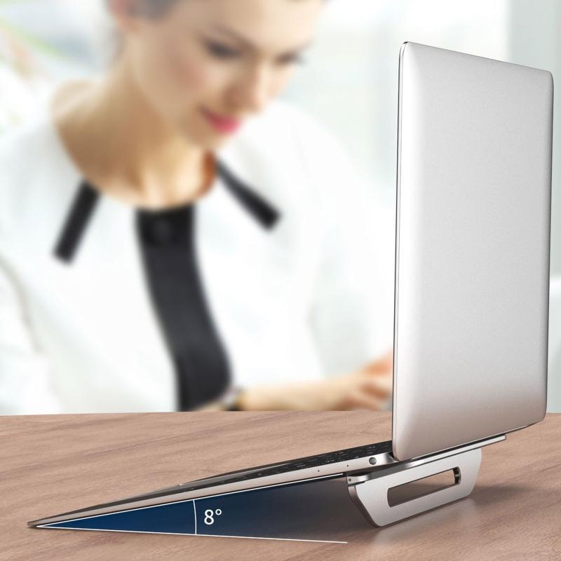 Foldable Cooling Premium Aluminum Notebook Stand Small Invisible Laptop Riser