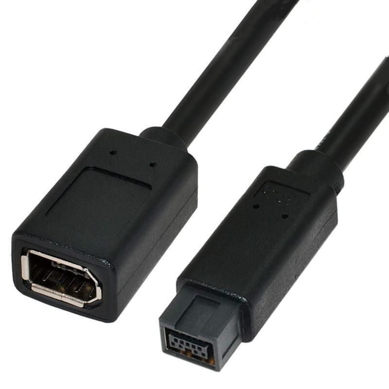 Professional 1394 6Pin Female to 1394b 9Pin Male Firewire Camera Connector Cable