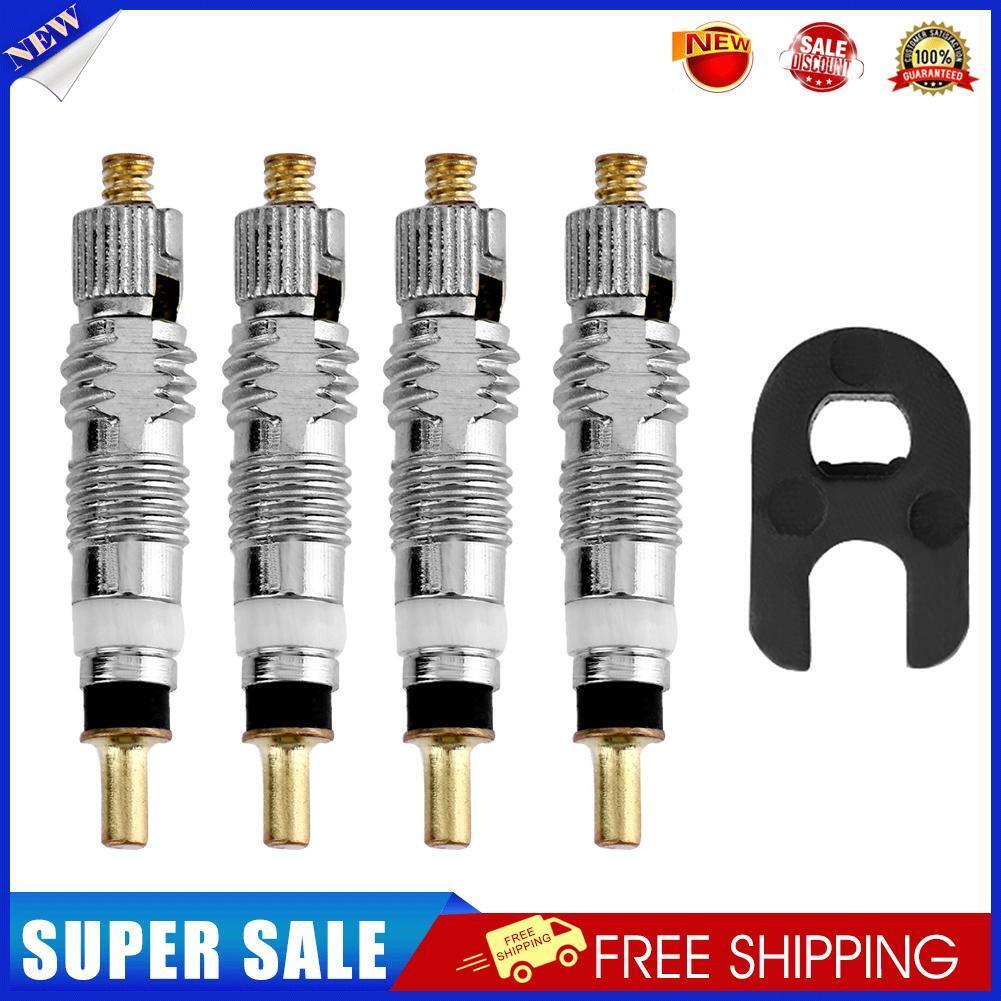 4pcs French Presta Bicycle Bike Tire Valve Cores+ Valve Core Removal Tool