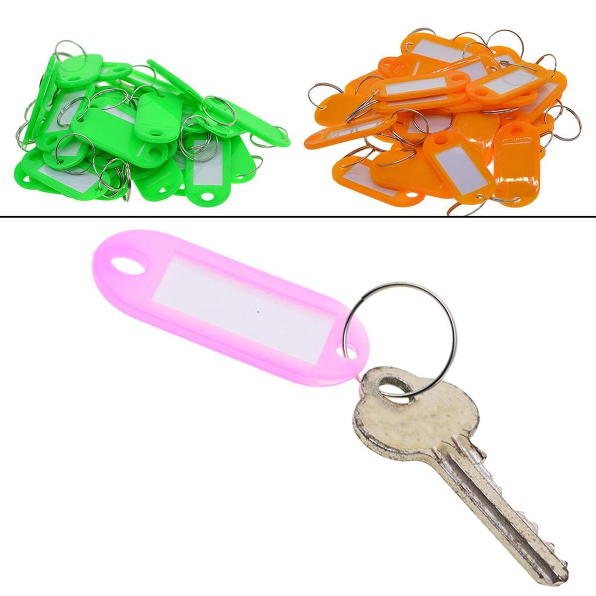 100 Pieces Removable Waterproof Key Tags ID Name Card Tags Mark Labels