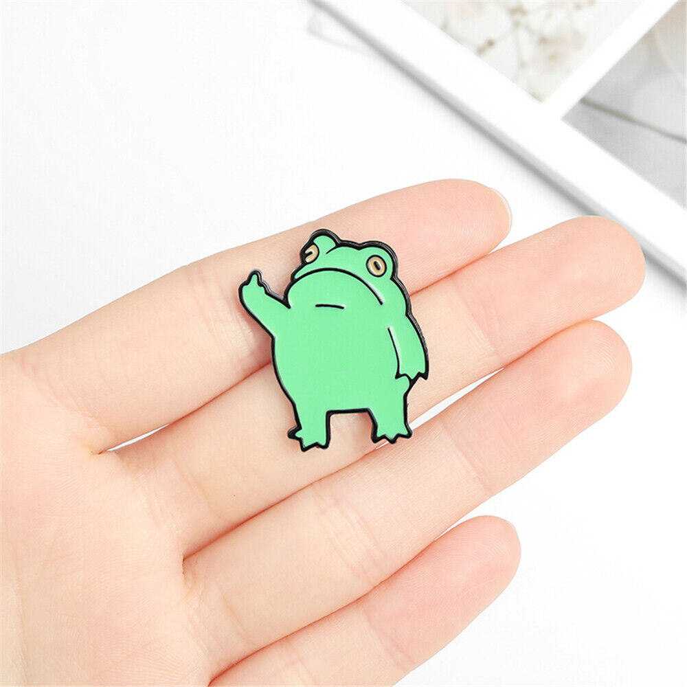 Clothes Jewelry Cartoon Lapel Pins Cute Badge Frog Enamel Pin Novelty Animal